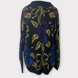 Vintage Vanity Fair 80s Sparkle Chunky Knit Pullover Holiday Sweater Size Small